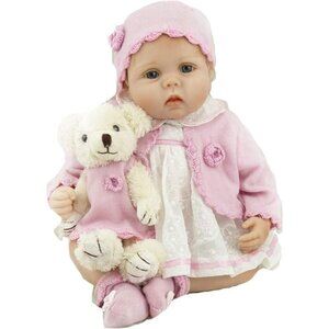 🆕 22-Inch Soft Vinyl Body Realistic Reborn Baby Boy Doll